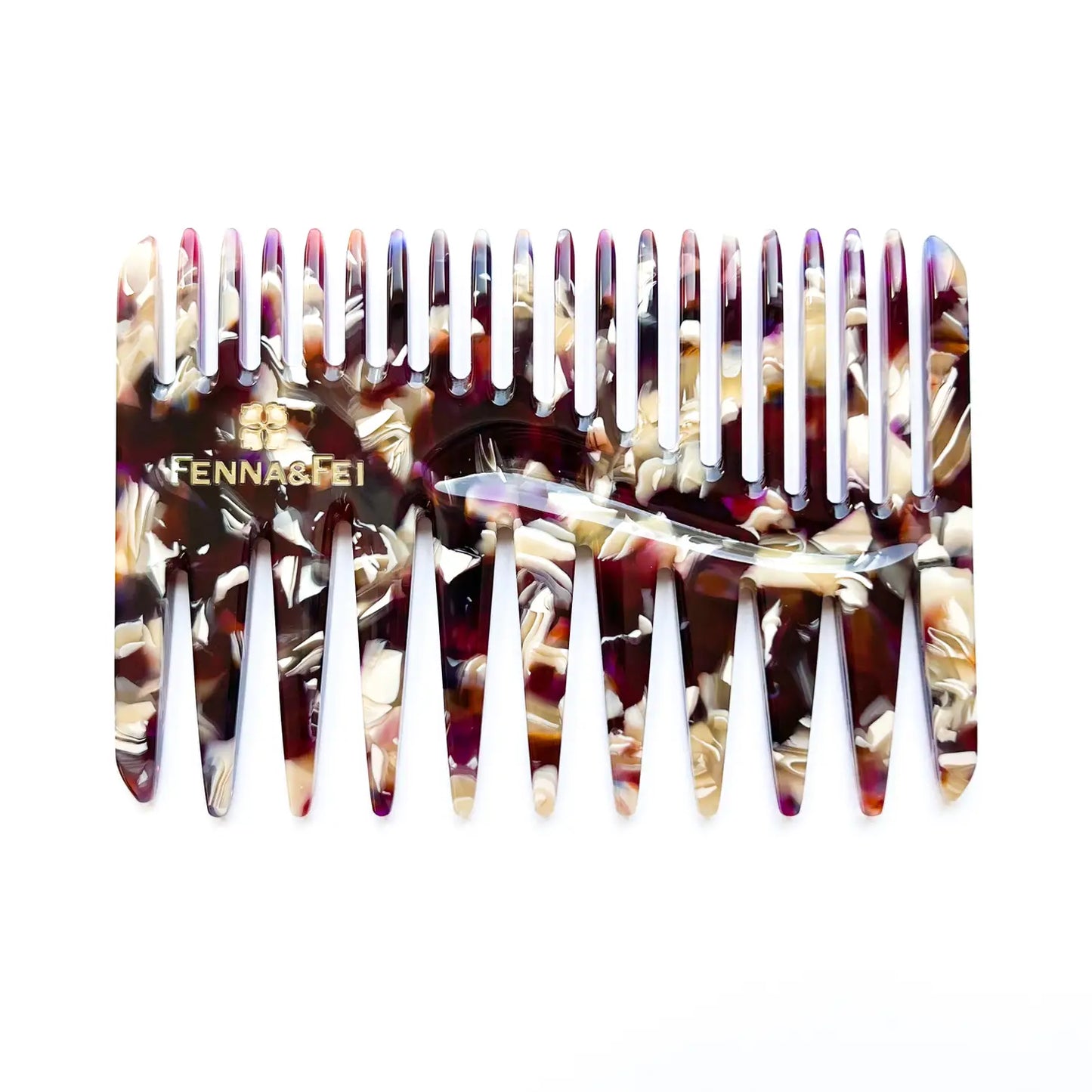 Duet Comb Collection | Tortoise Shell Hair Comb Pick Double Sided Hand Held Cellulose Acetate Resin