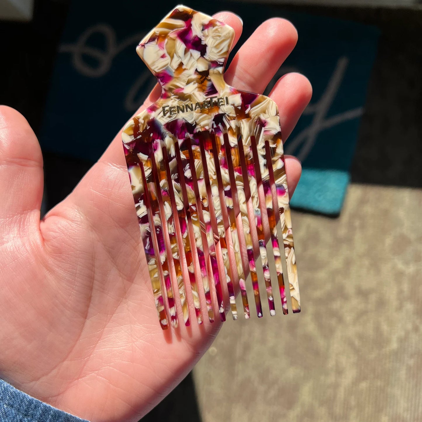 Diamond Pick Men’s Women’s Hair Comb Accessory Gift Cellulose Acetate Tortoise Shell Resin Hair Combs