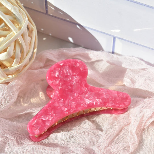 French Hair Claw in Peony | Pink Hair Clips Acetate Stainless Steel
