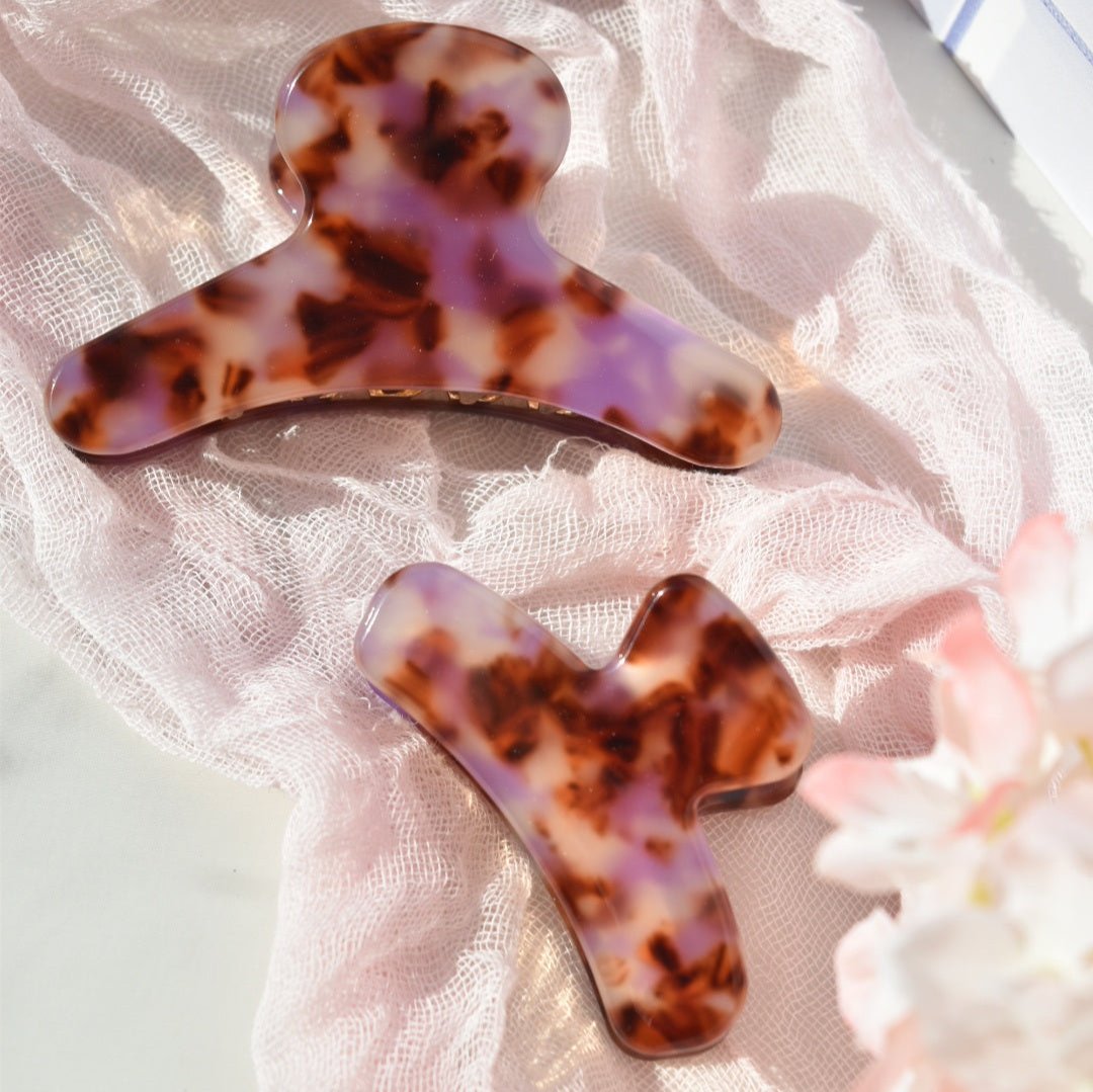 Mini French Hair Claw in Witch's Brew | Pink and Purple Hair Clip Acetate Stainless Steel