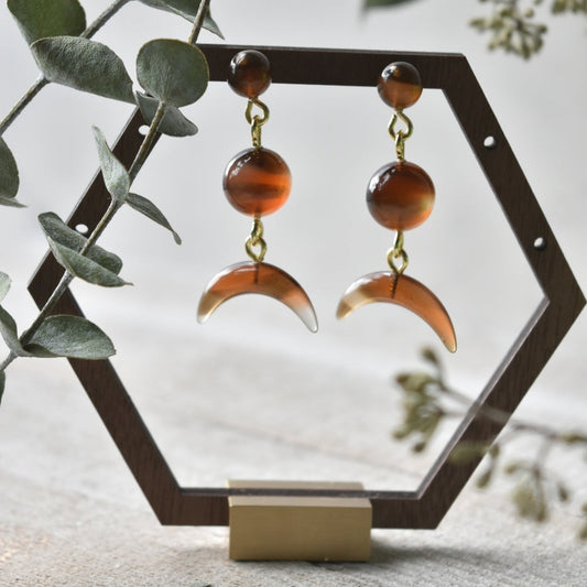 Lunar Dangle Collection | Italian Acetate Dangle Drop Earrings 925 Sterling Silver Posts