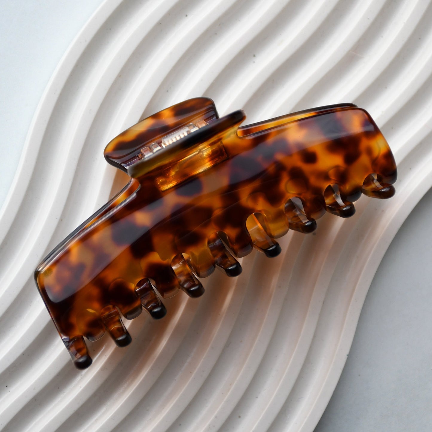 Rectangle Acetate Hair Claw in Classic | Brown Hair Clips Acetate