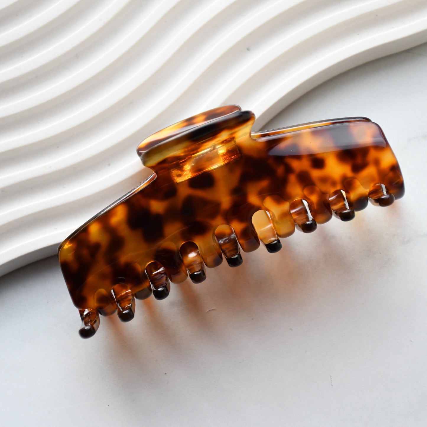 Rectangle Acetate Hair Claw in Classic | Brown Hair Clips Acetate