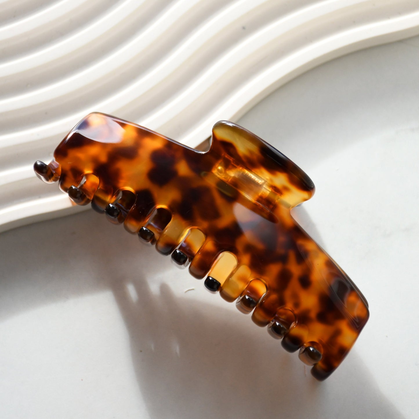 Rectangle Acetate Hair Claw in Classic | Brown Hair Clips Acetate