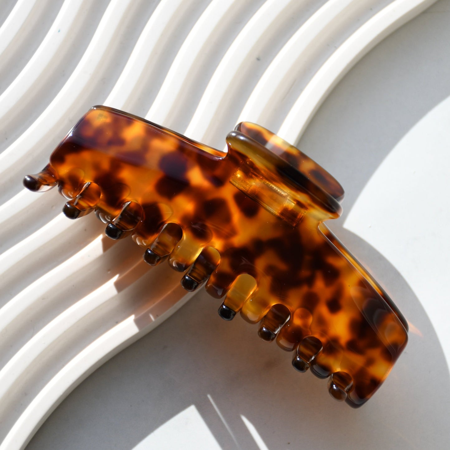 Rectangle Acetate Hair Claw in Classic | Brown Hair Clips Acetate