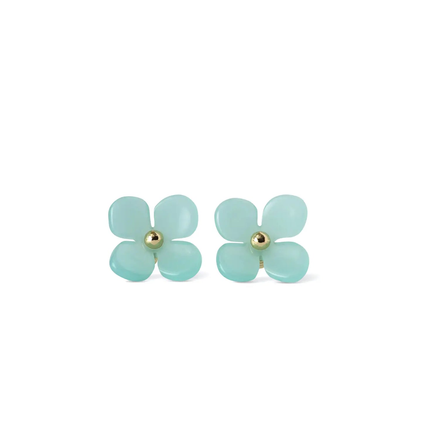 Hydrangea Flower Studs | Cellulose Acetate Colorful Resin Floral Stud Earrings 14k Posts Nickel Free