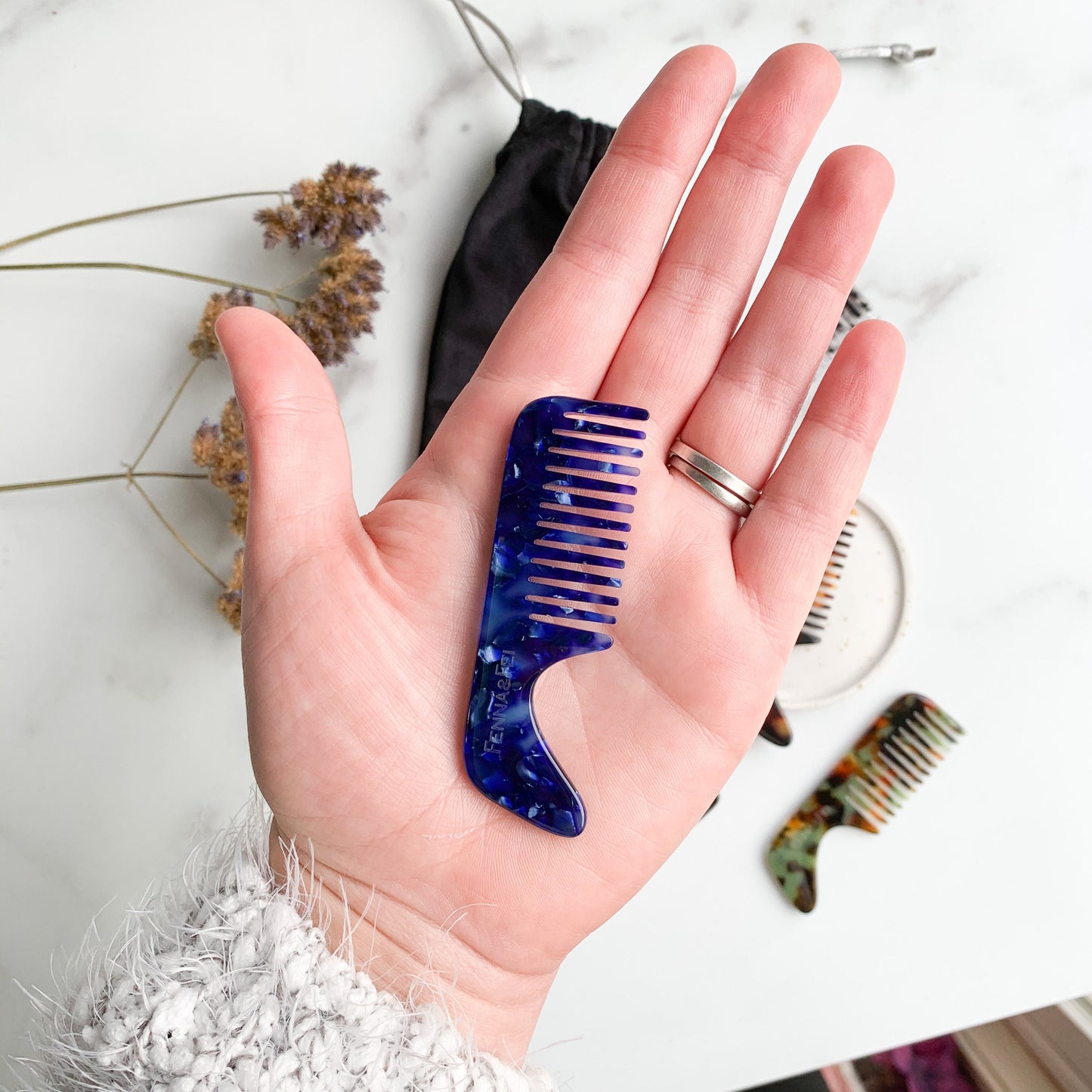 Men’s Mustache Comb | Mini Tortoise Shell Acetate Beard Mustache Baby Comb Gift