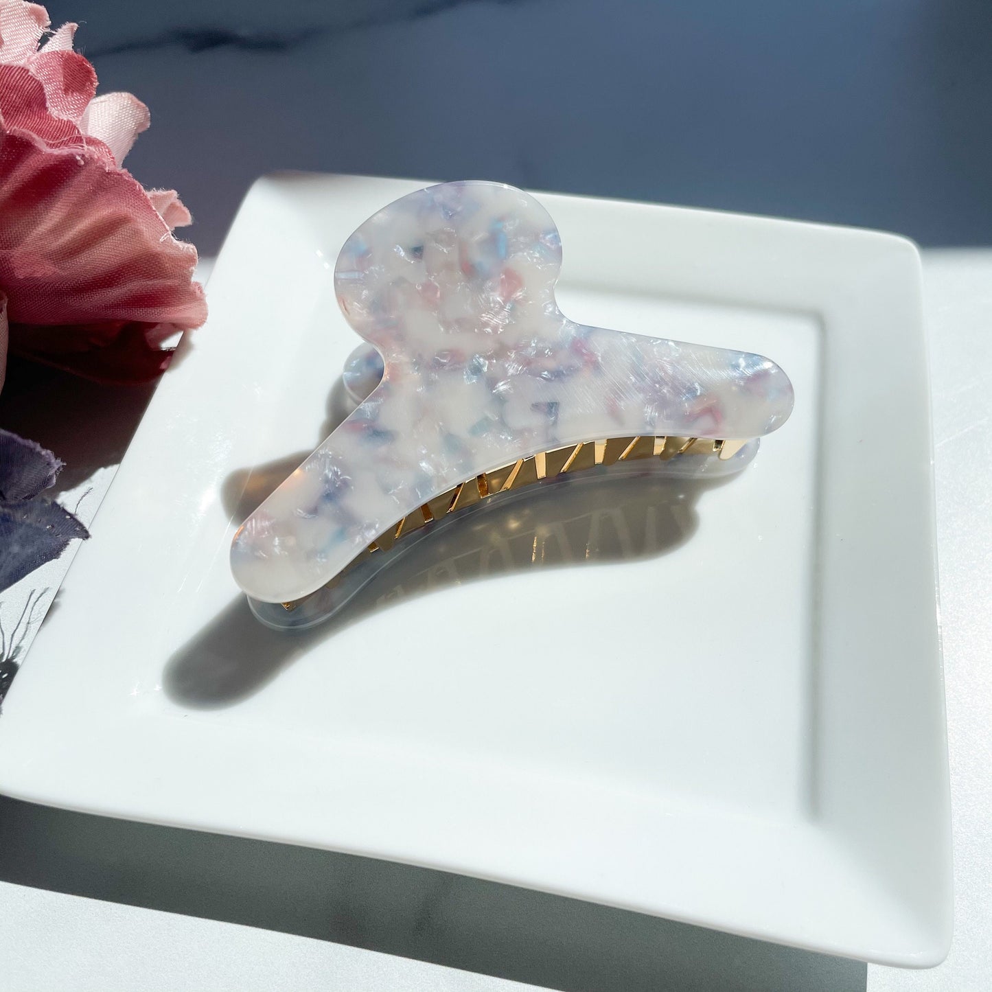 French Claw in the Fantasy Collection | Cute Unicorn Mermaid Pegasus Pink Purple Blue Pearl Hair Clip Stainless Steel