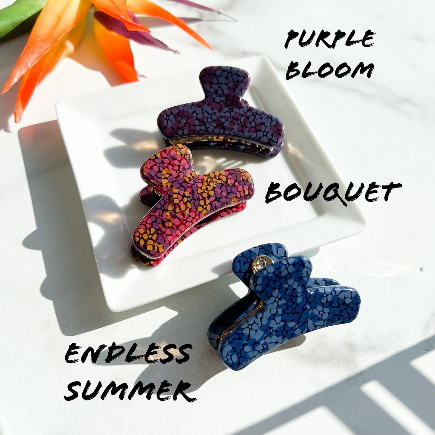 Mini French Claw Collection| Cellulose Acetate Resin Small Tortoise Shell Stainless Steel Hair Clip