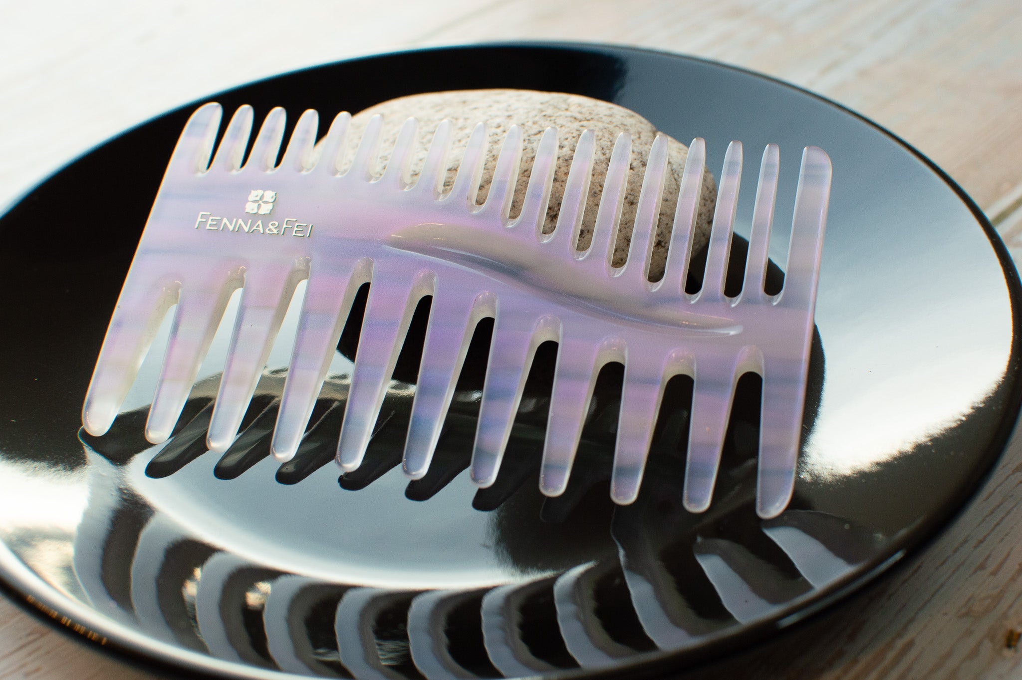 Double Sided Travel Sized Comb in Mystic Amethyst | Purple Translucent ...
