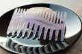 Double Sided Travel Sized Comb in Mystic Amethyst | Purple Translucent Comb | Eco-Friendly | Handmade | Wet Comb | Curl Separator