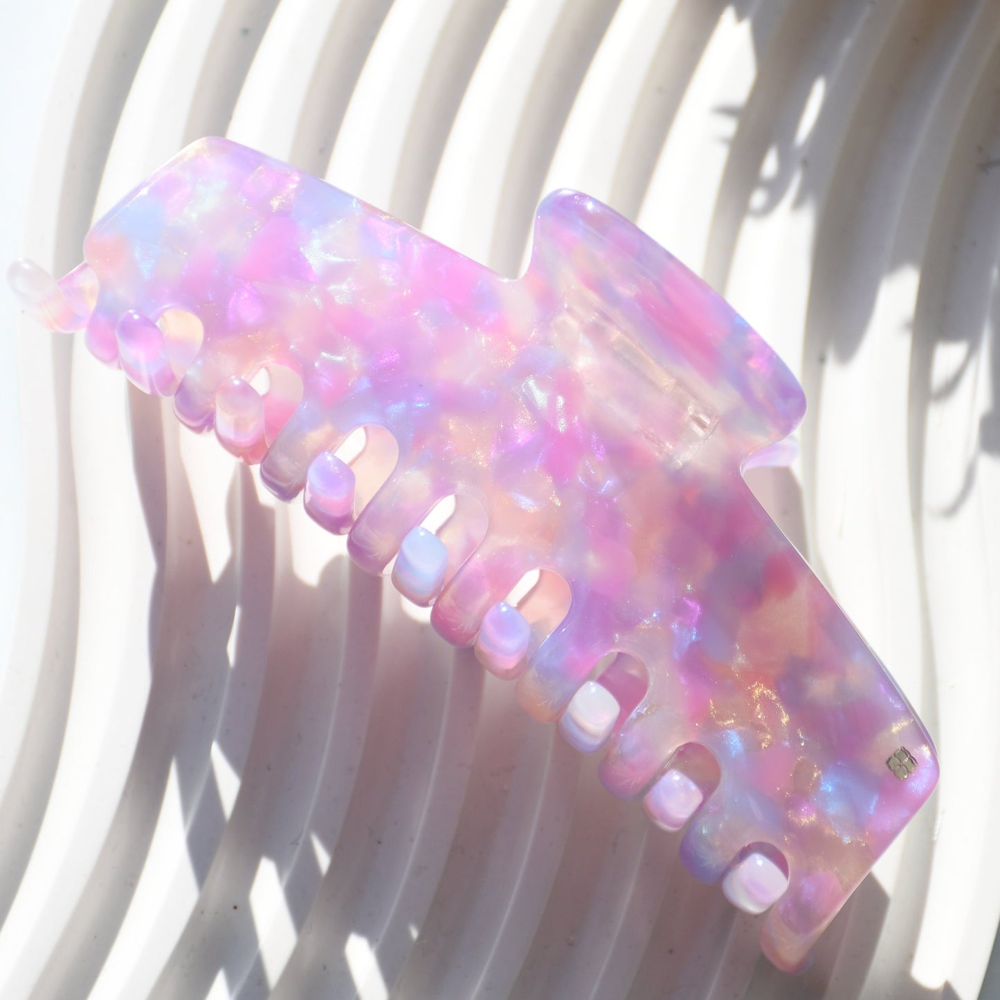 Rectangle Acetate Hair Claw in Enchanted | Purple Hair Clips Acetate