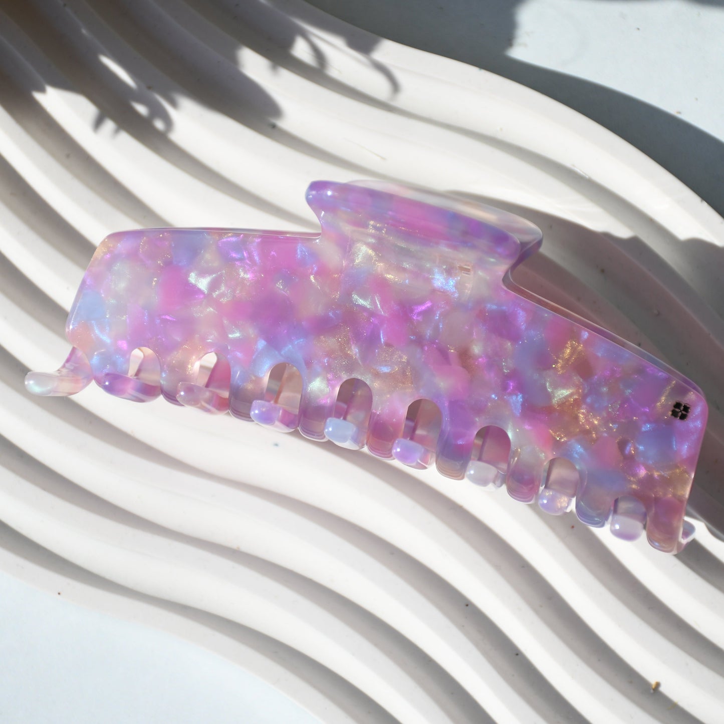 Rectangle Acetate Hair Claw in Enchanted | Purple Hair Clips Acetate