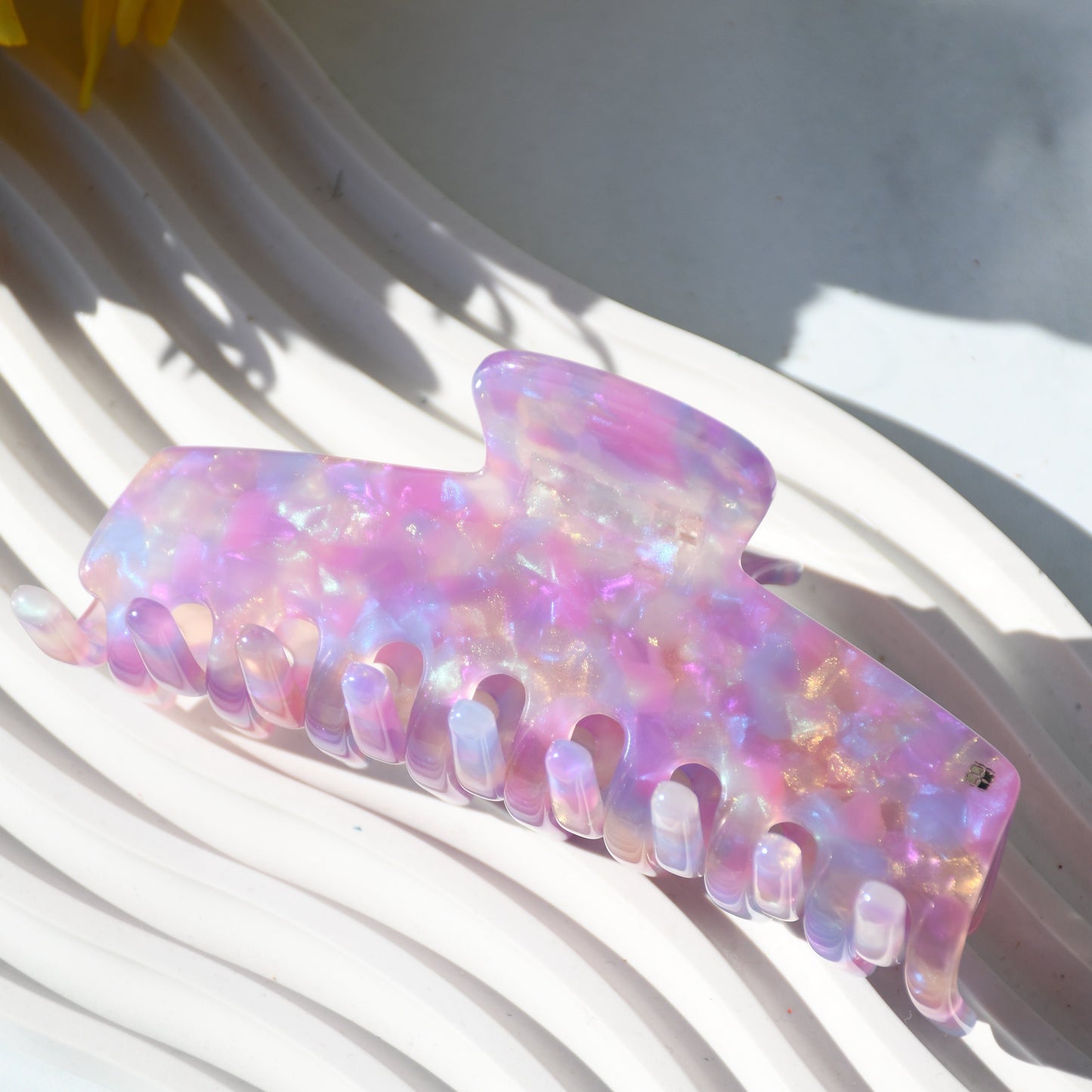 Rectangle Acetate Hair Claw in Enchanted | Purple Hair Clips Acetate