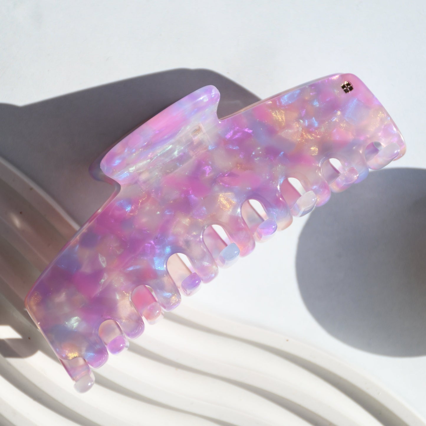 Rectangle Acetate Hair Claw in Enchanted | Purple Hair Clips Acetate