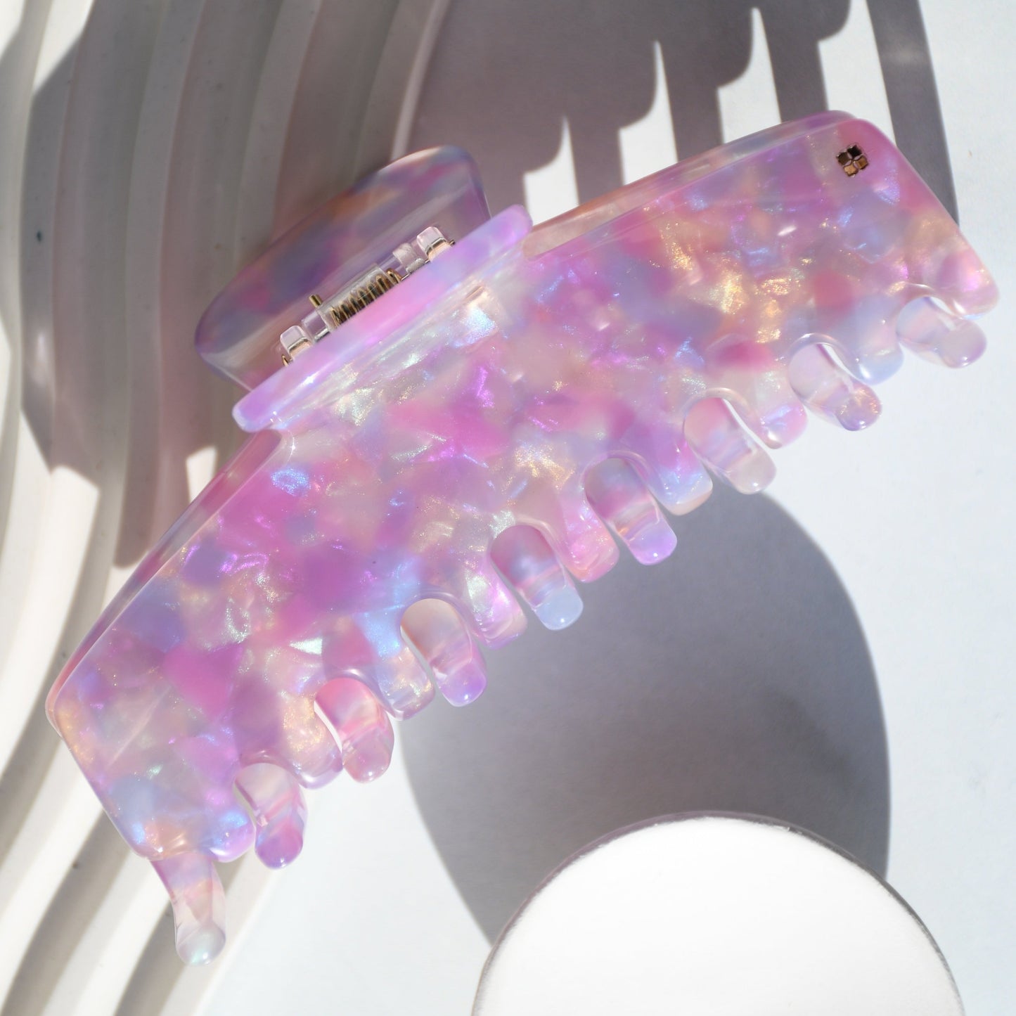 Rectangle Acetate Hair Claw in Enchanted | Purple Hair Clips Acetate