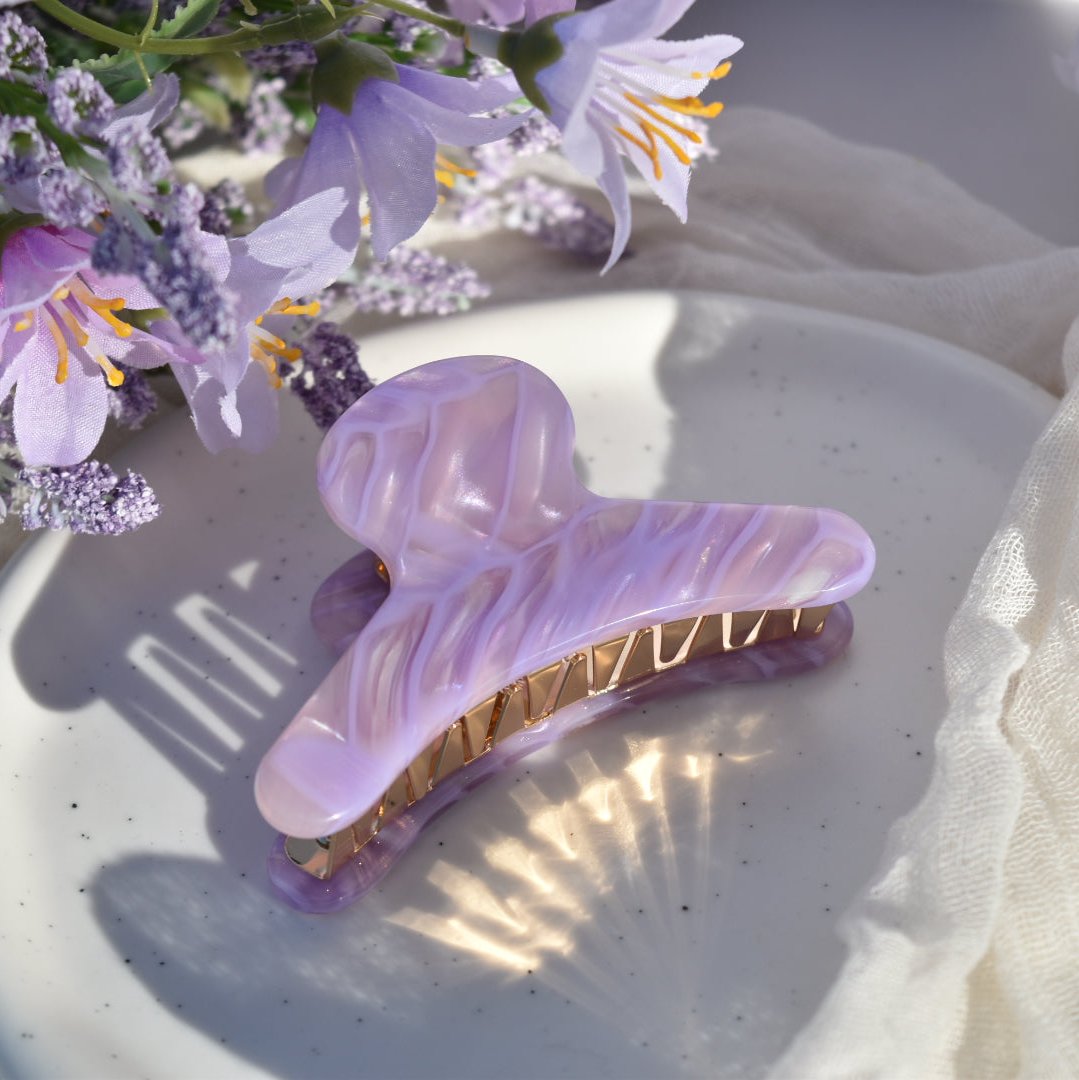 French Claw in Wisteria | Purple Light Purple Hair Clip