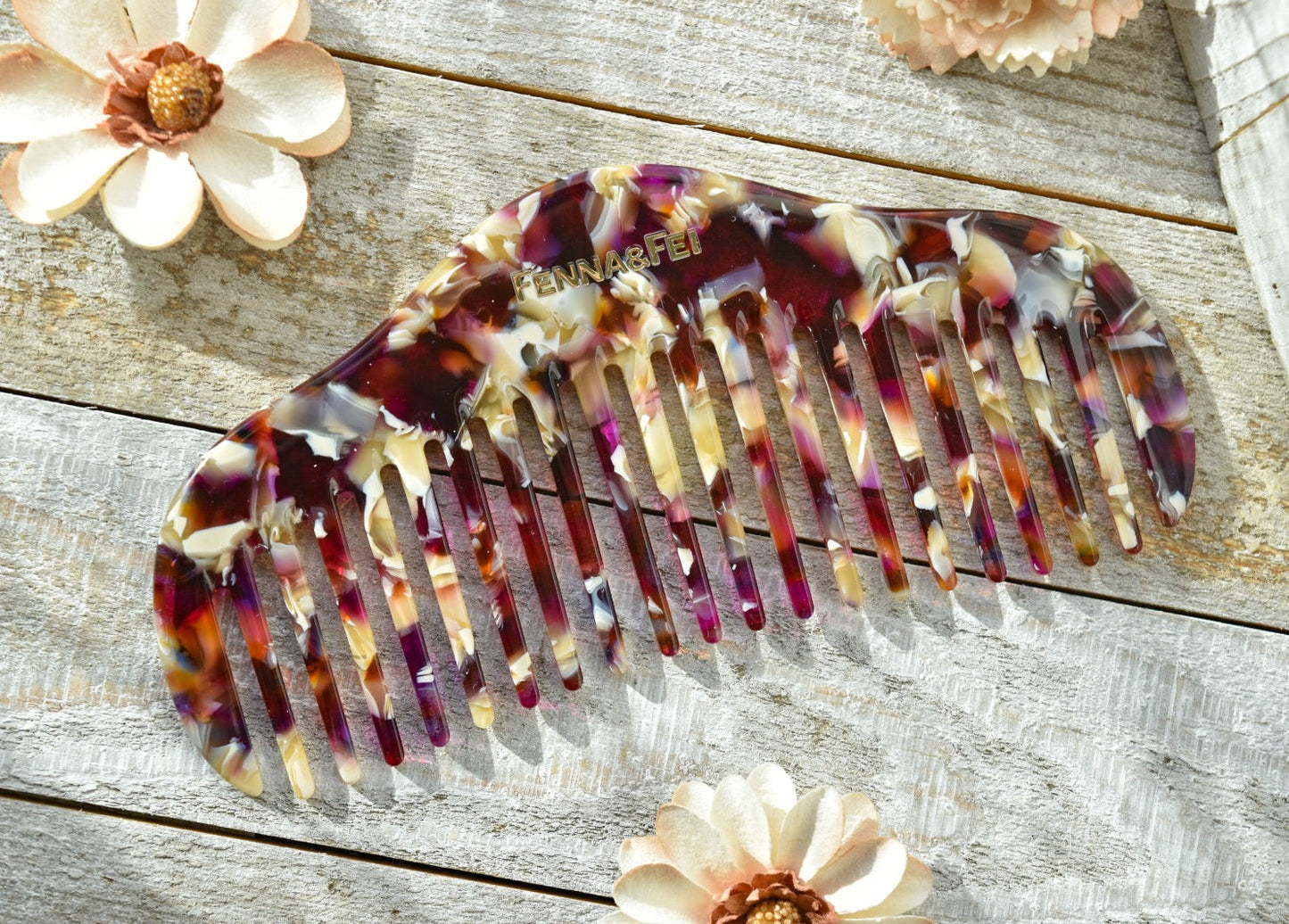 RuYi Comb Collection | Acetate Resin Hair Comb Gift Tortoise Shell Cellulose Acetate