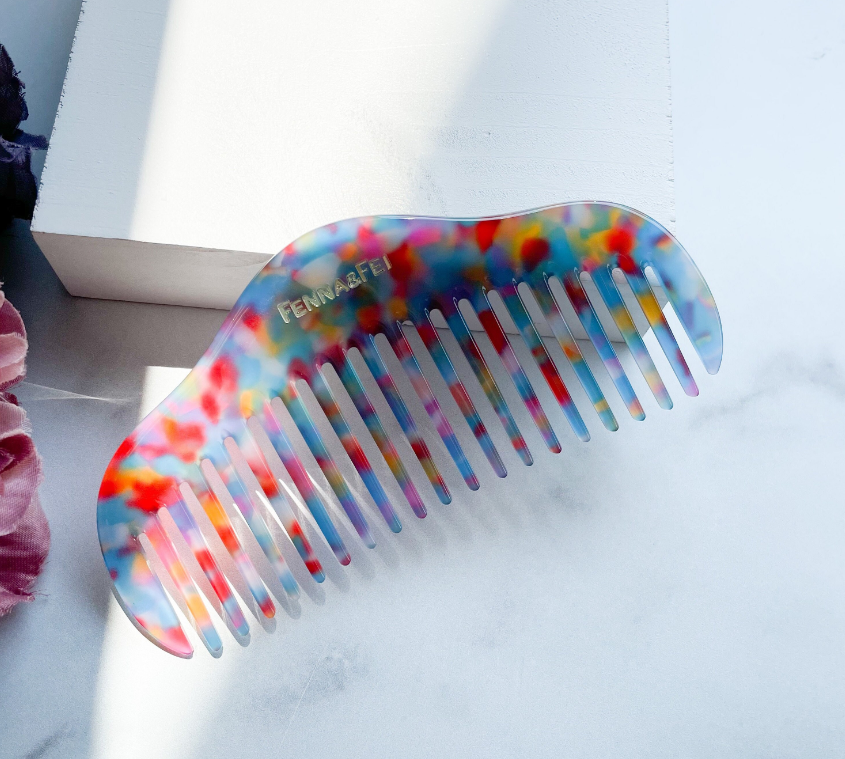 RuYi Comb Collection | Acetate Resin Hair Comb Gift Tortoise Shell Cellulose Acetate