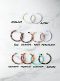 2 Pack - Colorful Acetate Bangle Cuff | Lightweight Resin Bracelet