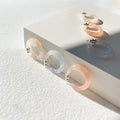 Ultra Mini Hoop Earrings in Sky Lotus | Sterling Silver Posts, 24mm