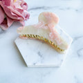 Creamsicle French Hair Claw | Light Pink Acetate Clip