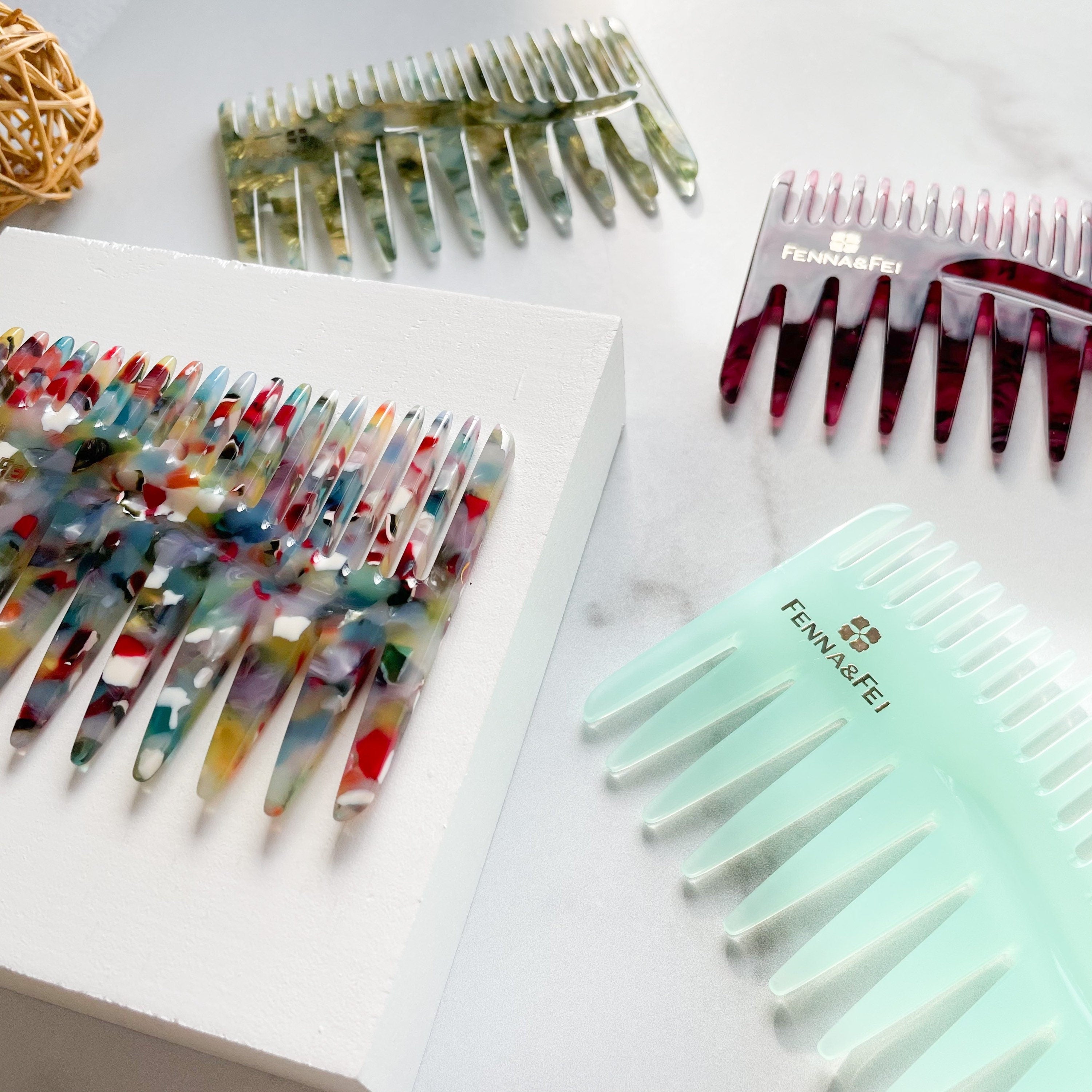 Duet Combs - Double Sided Italian Acetate