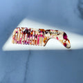Acetate Mustache Comb in Autumn | Mini Beard Comb Gift