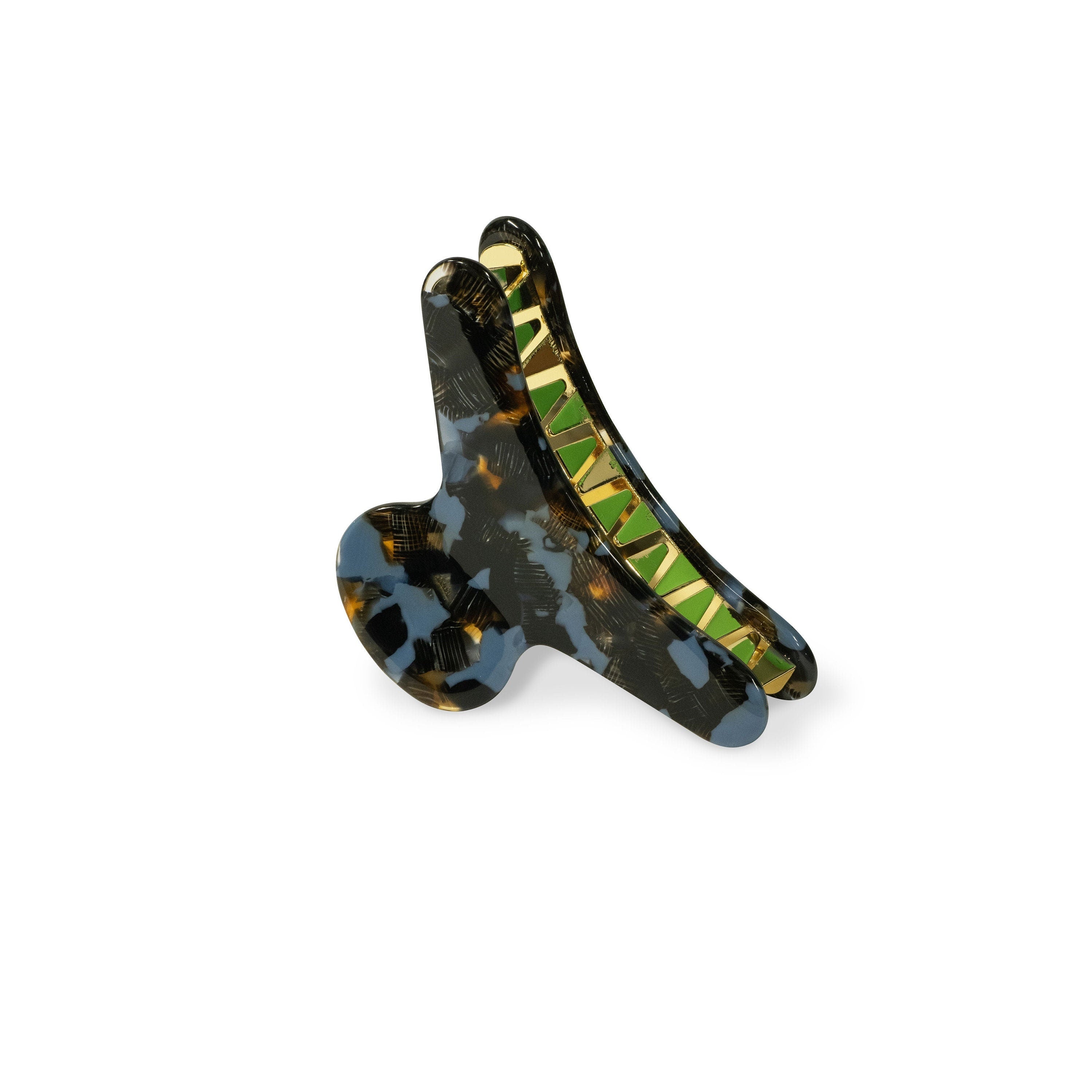 French Claw in Reef | Acetate Tortoise Shell Hair Clip Gold Stainless Steel Claw