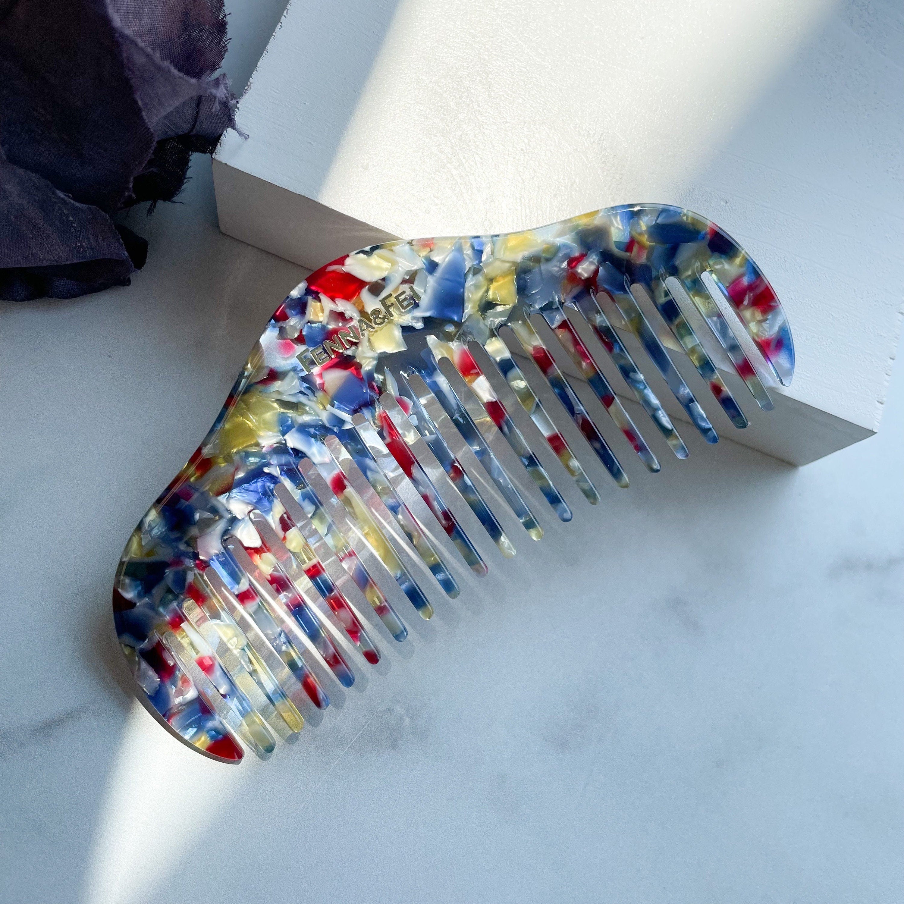 RuYi Hair Comb | Italian Resin Cellulose Acetate