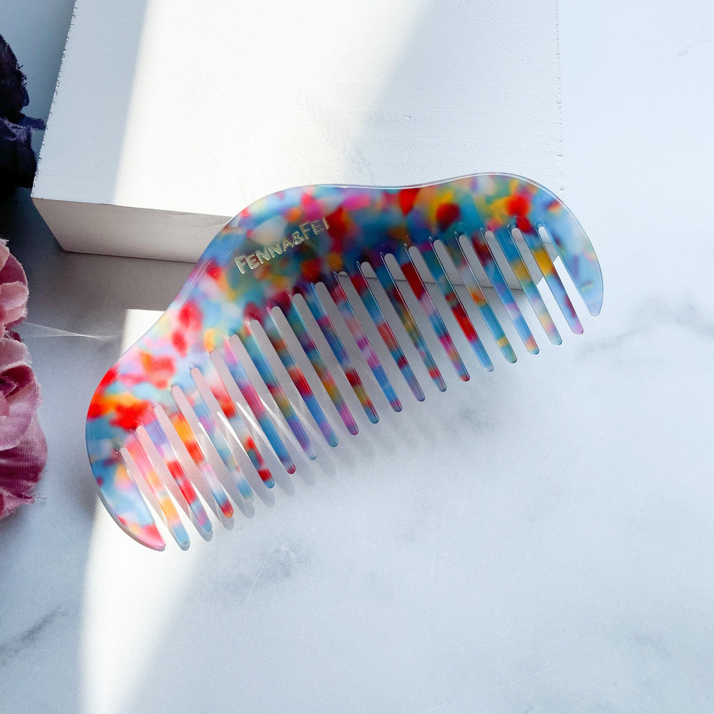 RuYi Hair Comb | Italian Resin Cellulose Acetate