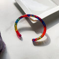 Bangle Cuff in Macaw | Tropical Parrot Acetate Resin Cuff Bangle Bracelet Colorful