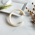 Lush Bangle Cuff in Opal| Thick White Pearl Opalescent Bracelet Italian Cellulose Acetate