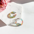 Acetate Hoop Earrings in Sea Glass | Sterling Silver Mini Hoops