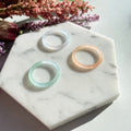 3 Pack - Spring Round Ring Collection | Tortoise Shell Acetate Resin Stacking Rings Fenna&Fei