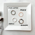 3 Pack - Round Ring Collection | Tortoise Shell Acetate Resin Stacking Rings Fenna&Fei