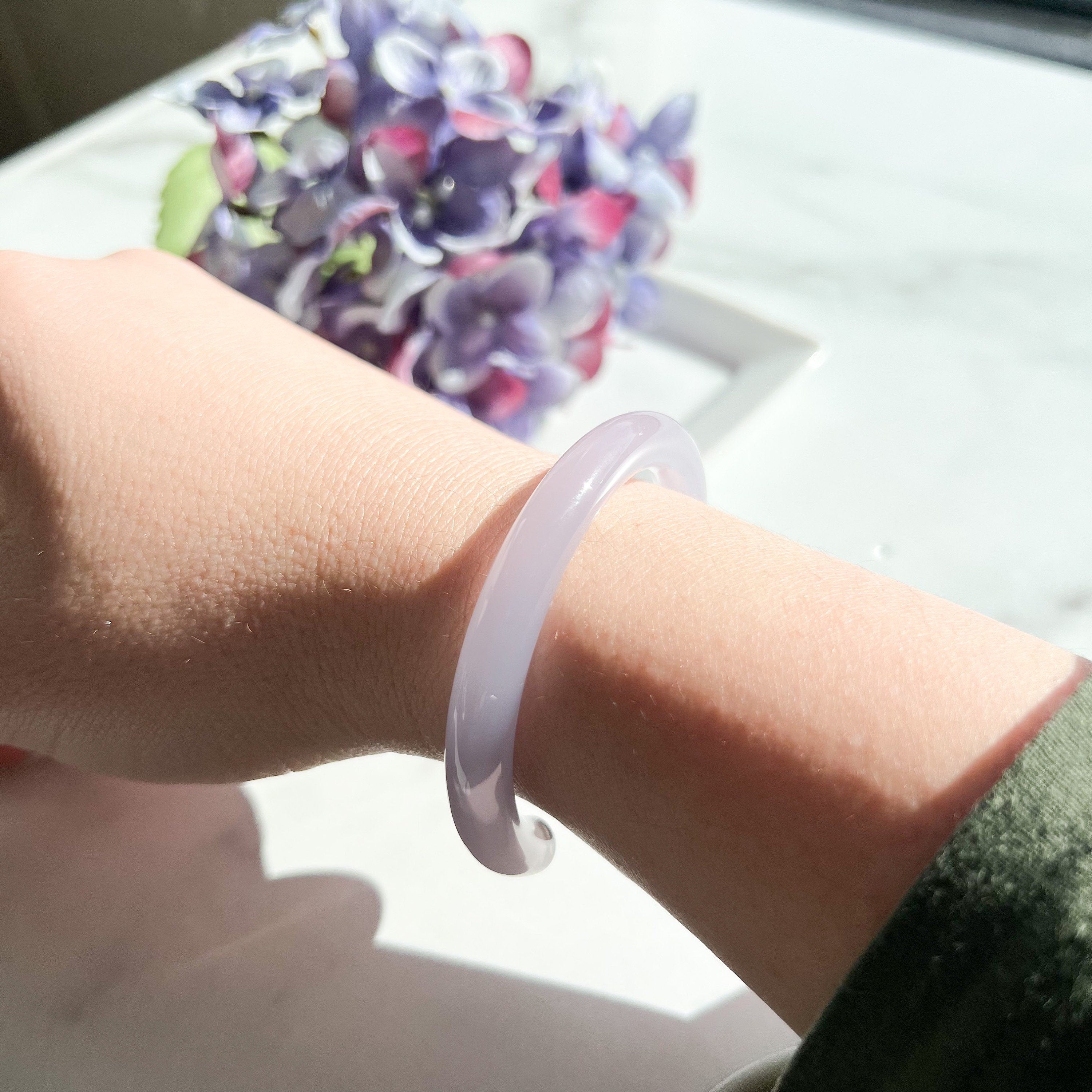 Lush Cuff in The Neutral Collection | Purple Black Gray Thick Bangle Bracelet