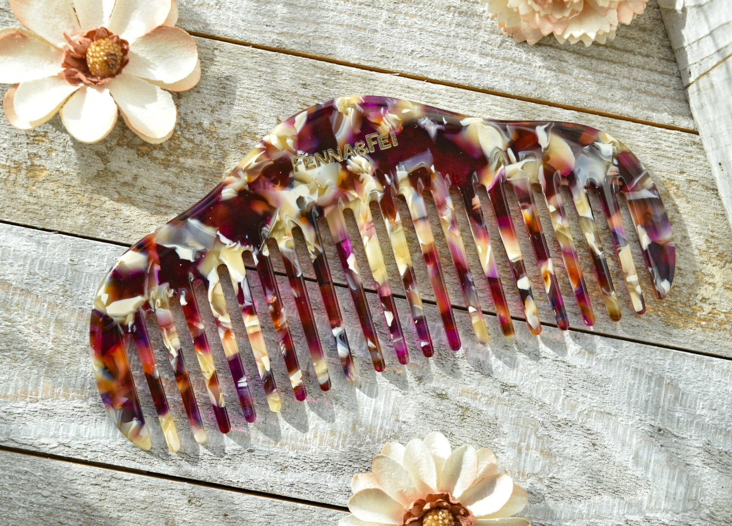 RuYi Hair Comb | Italian Resin Cellulose Acetate