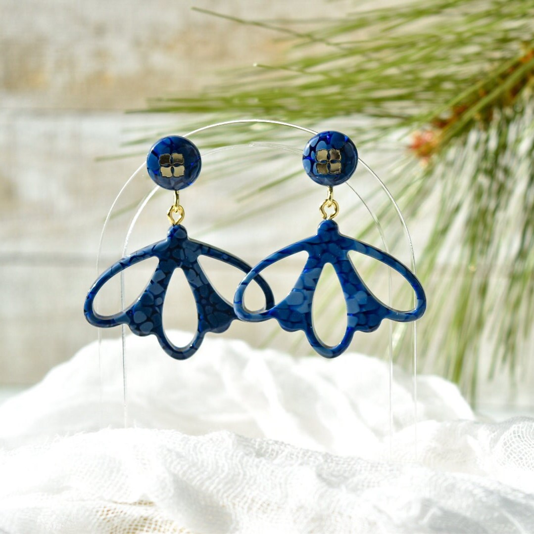 Dragonfly Dangle Collection | Italian Acetate Dangle Drop Earrings 925 Sterling Silver Posts