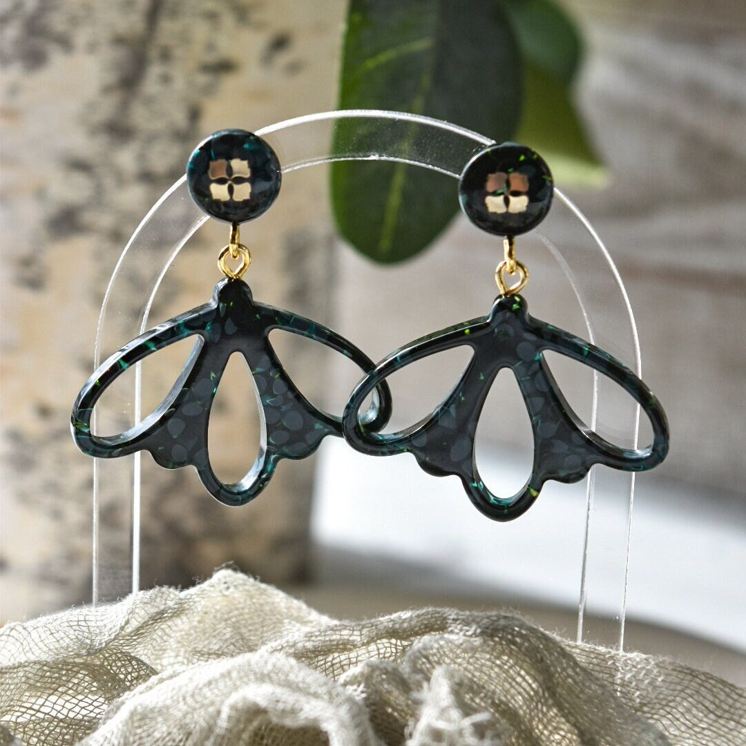 Dragonfly Dangle Collection | Italian Acetate Dangle Drop Earrings 925 Sterling Silver Posts