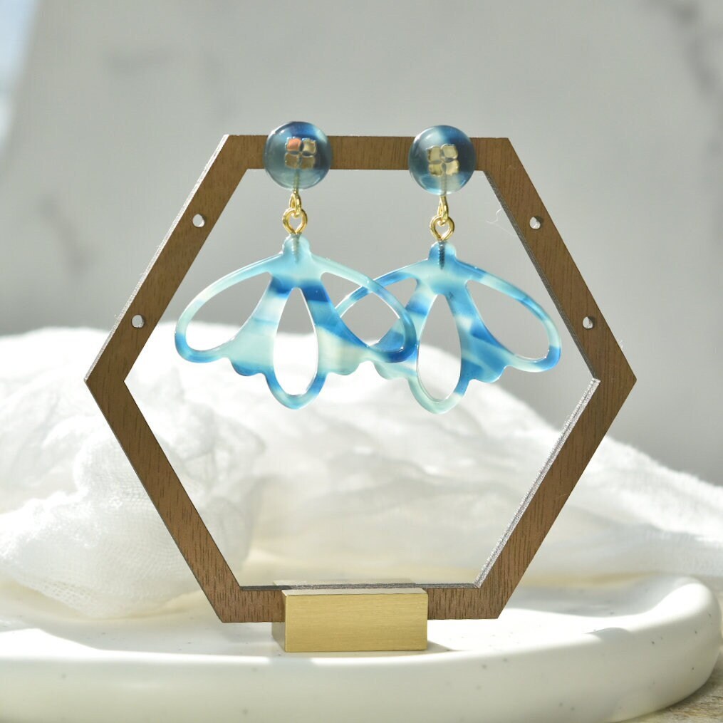 Dragonfly Dangle Collection | Italian Acetate Dangle Drop Earrings 925 Sterling Silver Posts