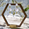 Lunar Dangle Collection | Italian Acetate Dangle Drop Earrings 925 Sterling Silver Posts