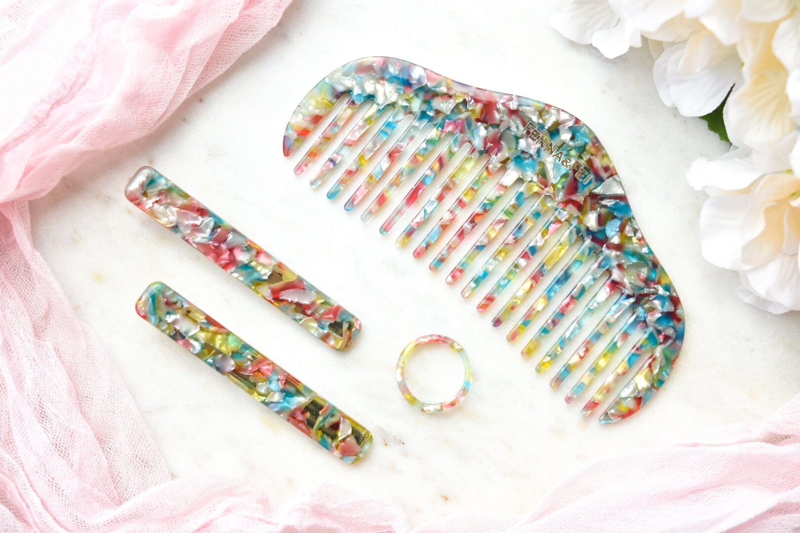 RuYi Hair Comb | Italian Resin Cellulose Acetate