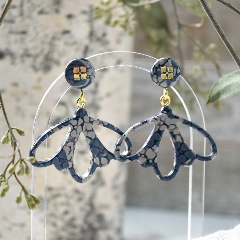 Dragonfly Dangle Collection | Italian Acetate Dangle Drop Earrings 925 Sterling Silver Posts