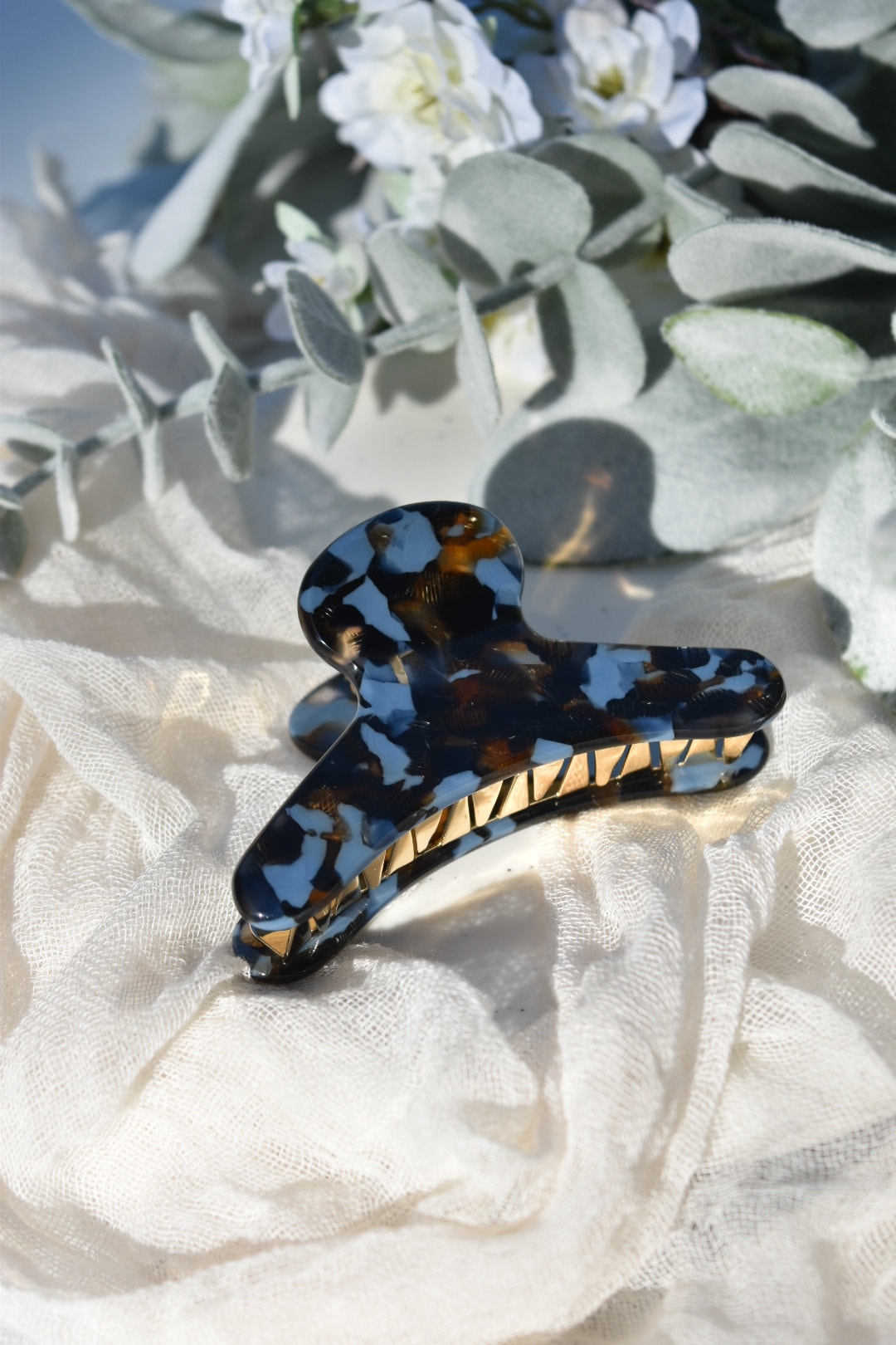 French Claw in Reef | Acetate Tortoise Shell Hair Clip Gold Stainless Steel Claw