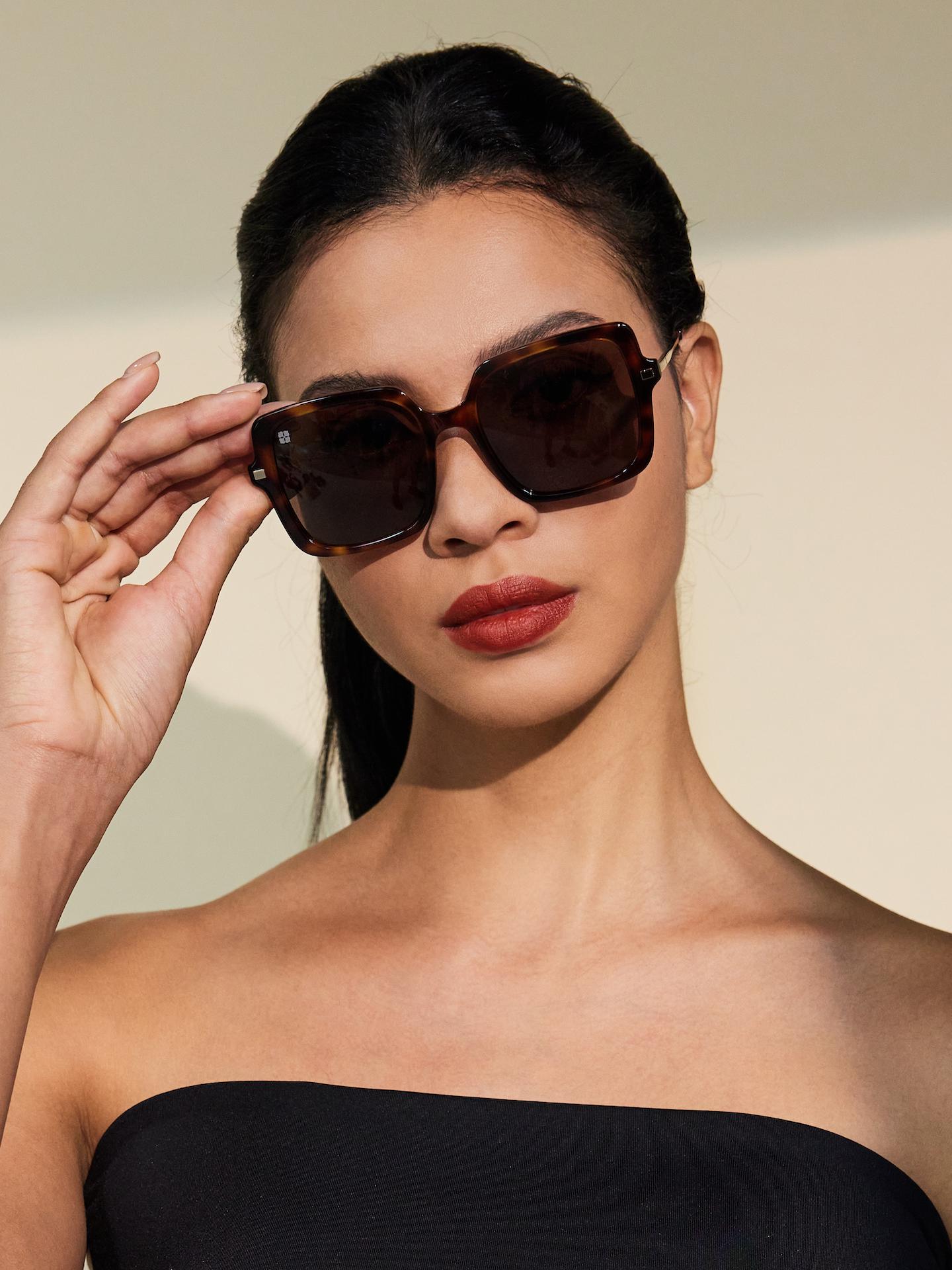 Square Sunglasses | Acetate Tortoise Shell Polarized Sunglasses