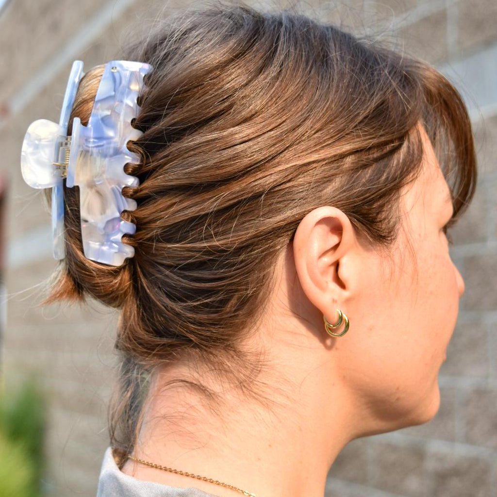 Rectangle Large Hair Claw- All Acetate Lightweight Big French Clips
