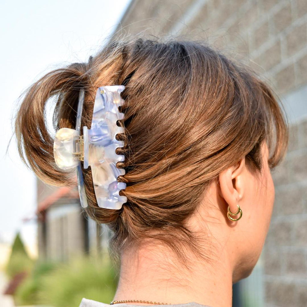 Rectangle Large Hair Claw- All Acetate Lightweight Big French Clips
