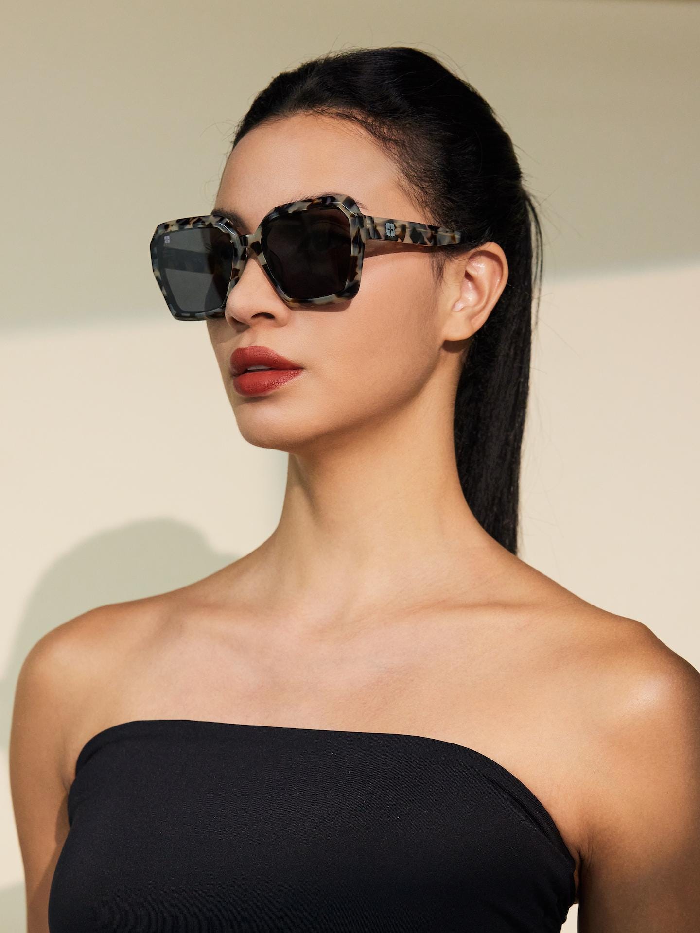 Tortoise Shell Polarized Sunglasses, Italian Acetate, Crown Venus Prism Style
