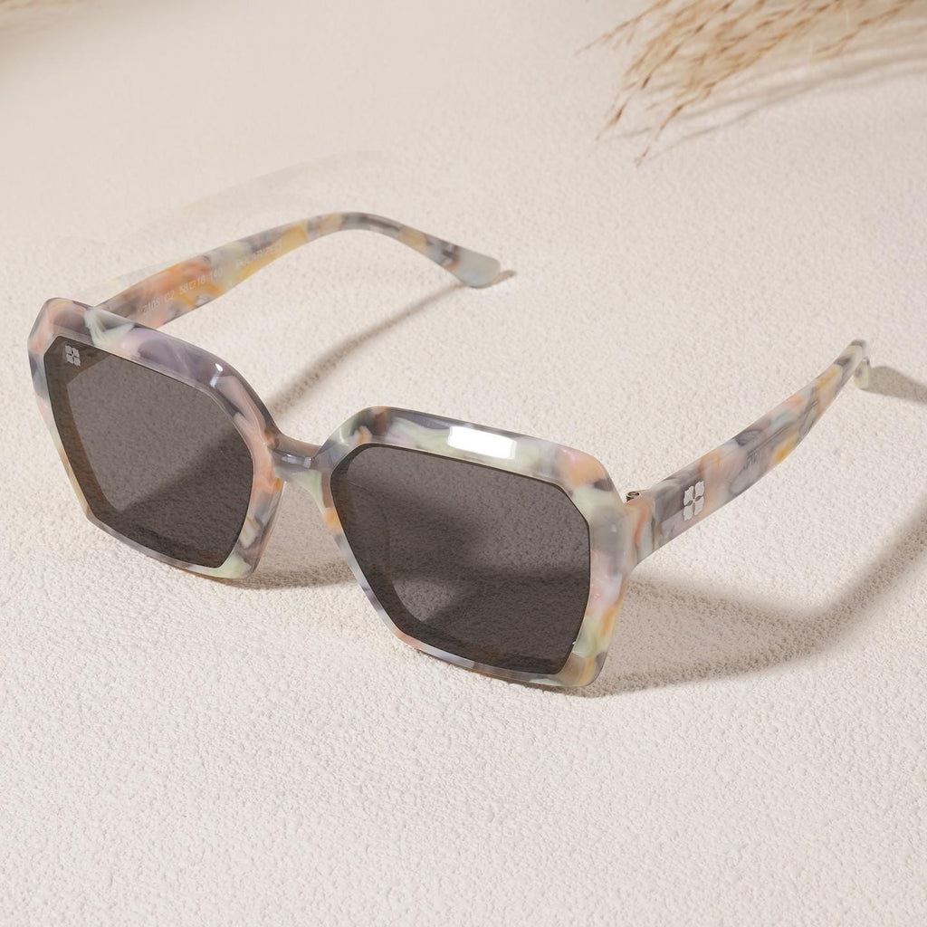 Tortoise Shell Polarized Sunglasses, Italian Acetate, Crown Venus Prism Style